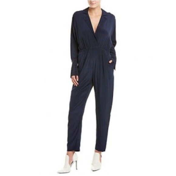 A.L.C. navy blue long sleeve one piece jumpsuit size 4 - Picture 1 of 16